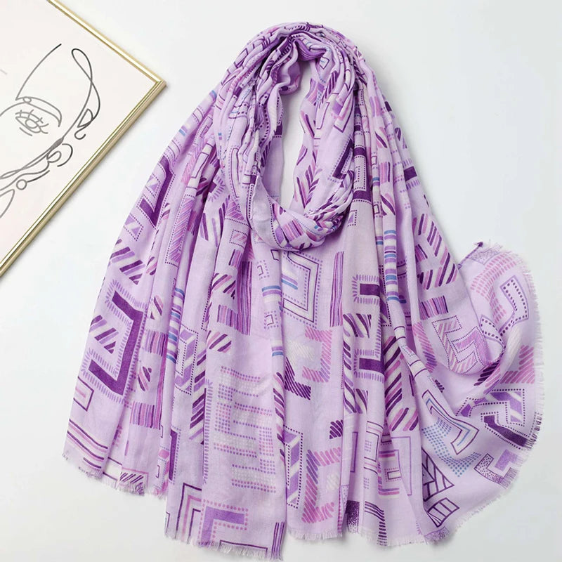 2025 Fashion Print Cotton Linen Scarf