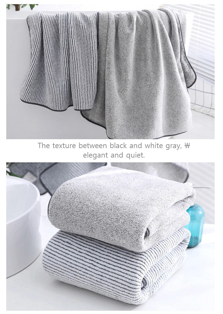 Plush Comfort. Thick Microfiber Towel.