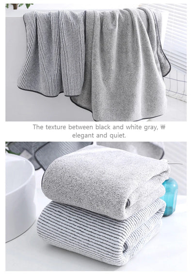 Plush Comfort. Thick Microfiber Towel.