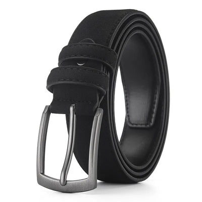 Men's Retro Suede Belt with Alloy Buckle - High-End Gift for Boyfriend & Dad