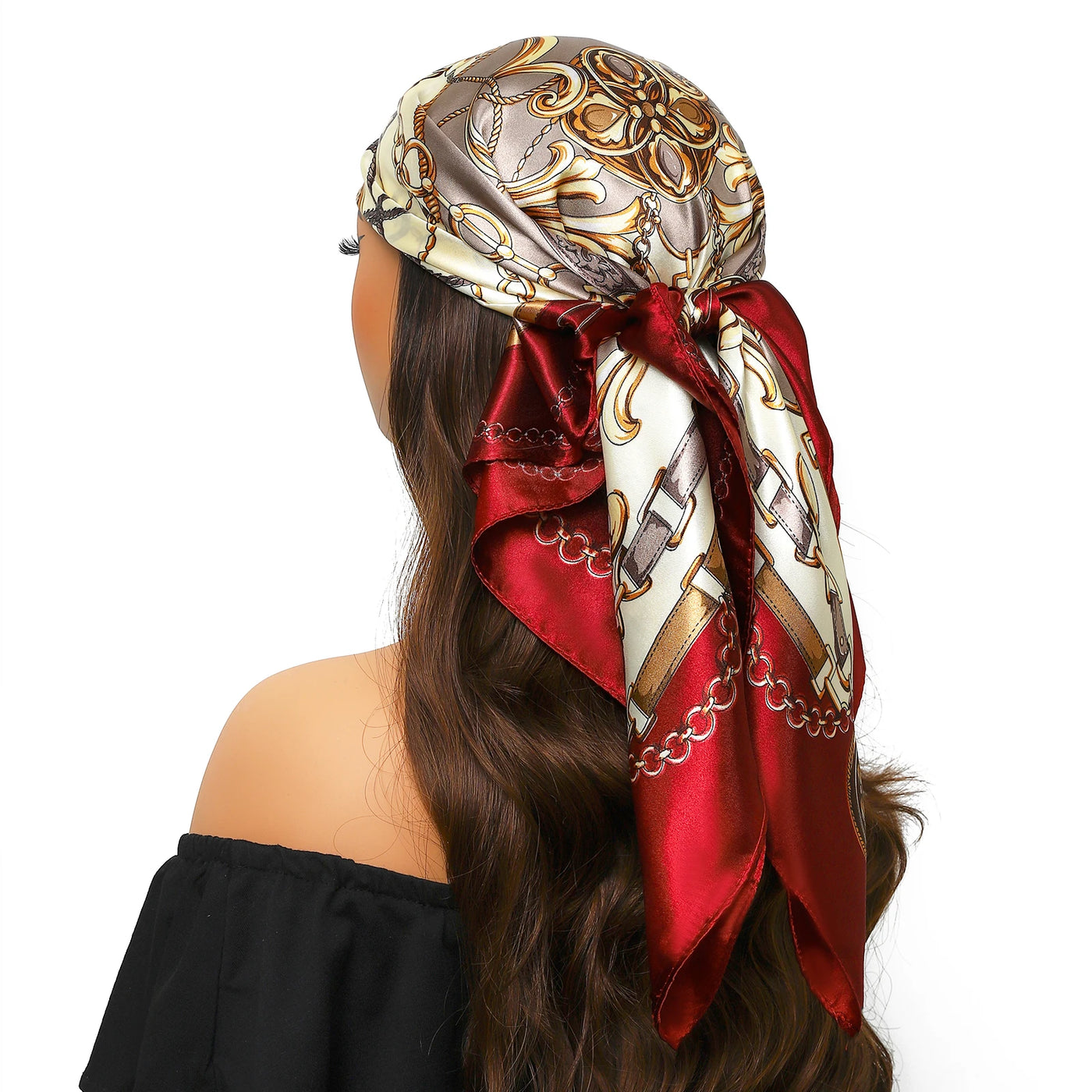 90x90cm Women’s Silk-Feel Scarf