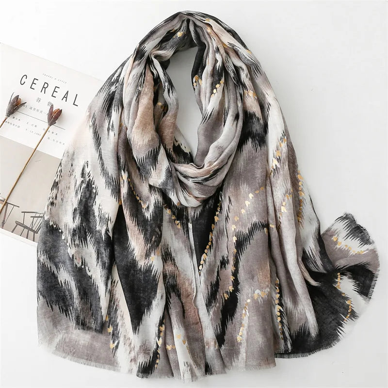 2025 Fashion Print Cotton Linen Scarf