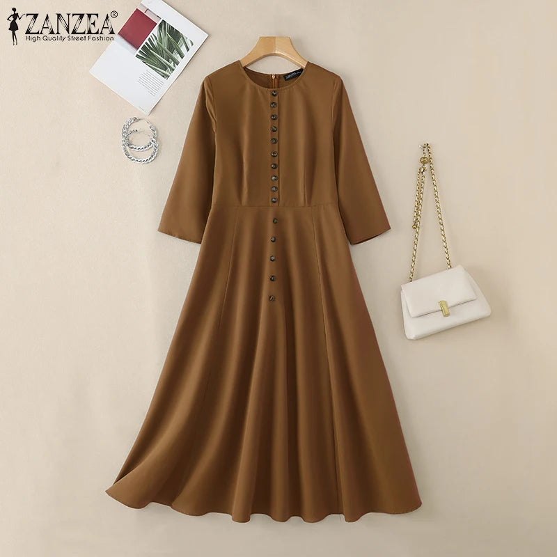 2025 Spring Fashion Long Sleeve Party Work Sundress Women Dresses