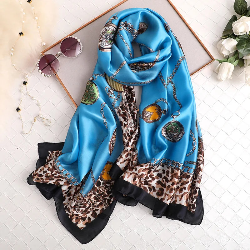 Luxury 180x90cm Classic Summer Women’s Silk Scarf