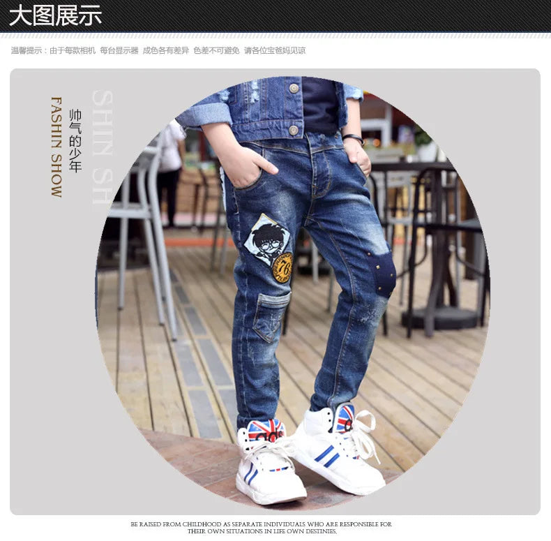 3-12 Years Spring Autumn Boys Jeans