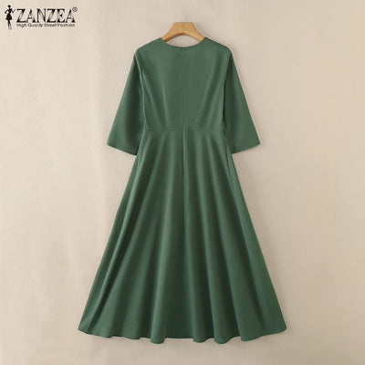 2025 Spring Fashion Long Sleeve Party Work Sundress Women Dresses