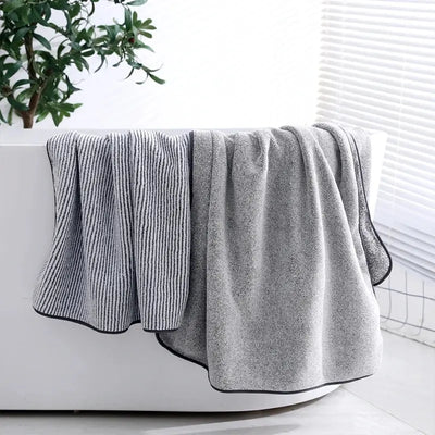 Plush Comfort. Thick Microfiber Towel.