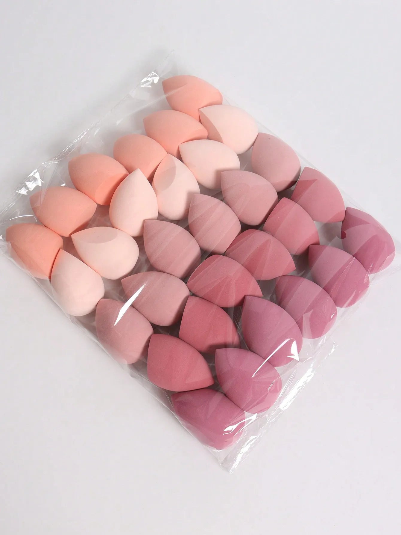 30pcs/Package Makeup Sponge, Mixed Beauty Sponge For Foundation, Liquid, Cream, And Powder, Latex-Free Dual Use Makeup Puff