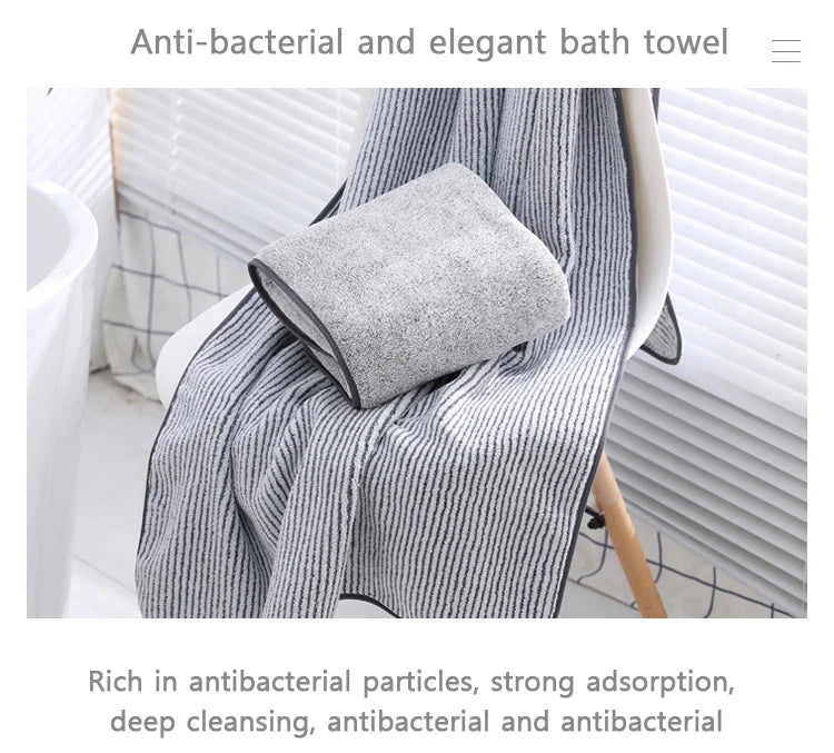 Plush Comfort. Thick Microfiber Towel.