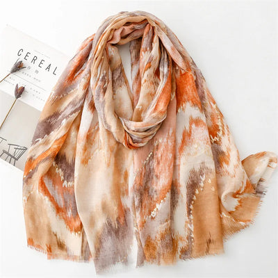 2025 Fashion Print Cotton Linen Scarf