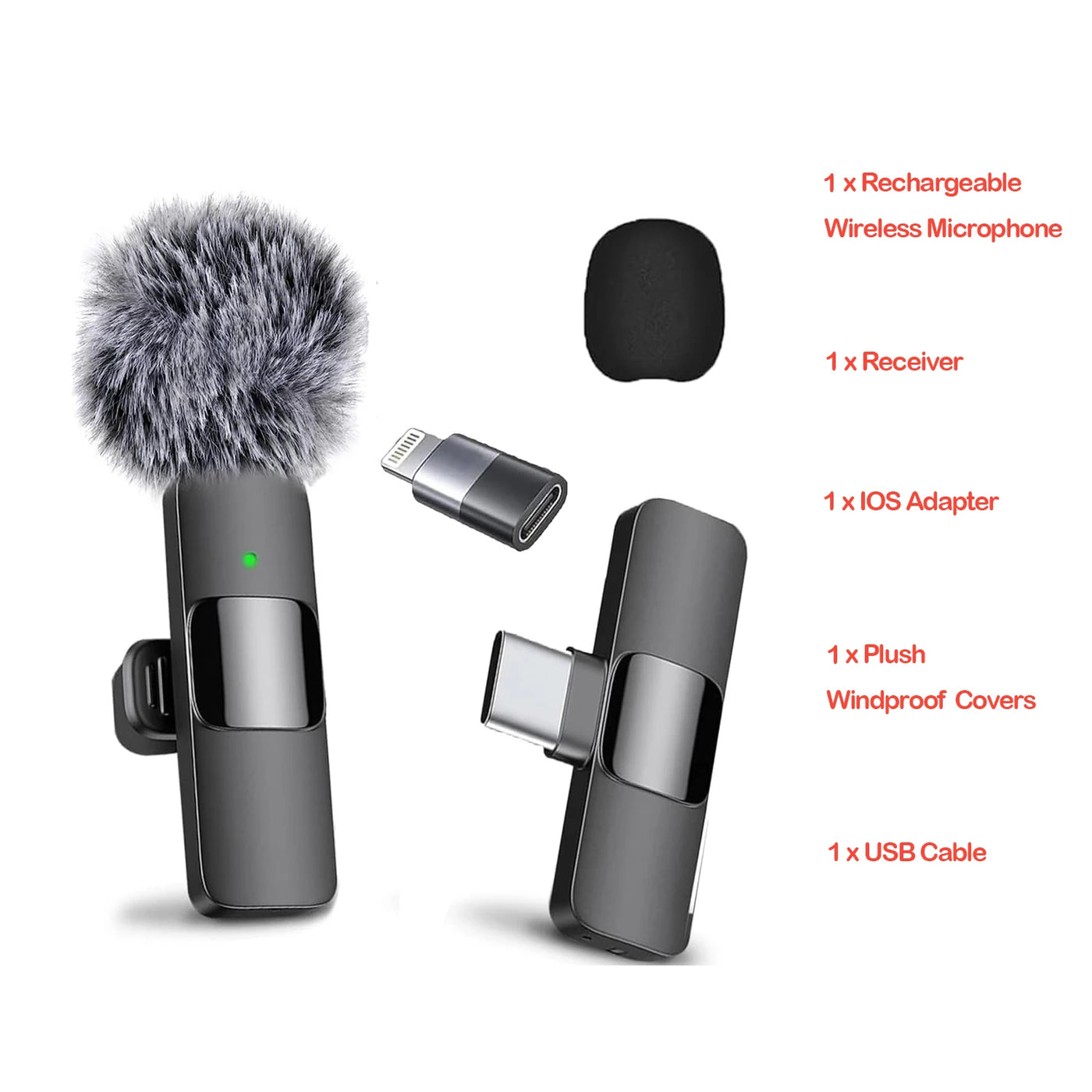 Professional Wireless Lavalier Microphone, Level up your content with our Lavalier Mic today!