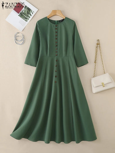 2025 Spring Fashion Long Sleeve Party Work Sundress Women Dresses