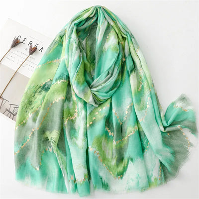 2025 Fashion Print Cotton Linen Scarf