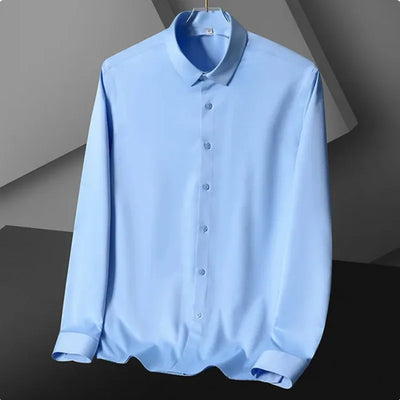 Men's Long Sleeve Non-Iron Wrinkle-Resistant Dress Shirt (S-5XL)