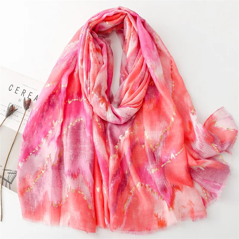 2025 Fashion Print Cotton Linen Scarf