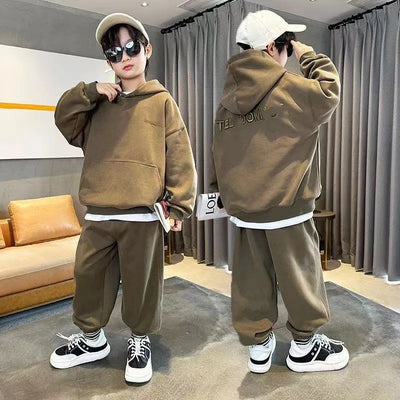 Kids' Letter Hoodie & Pants Set - Tracksuit