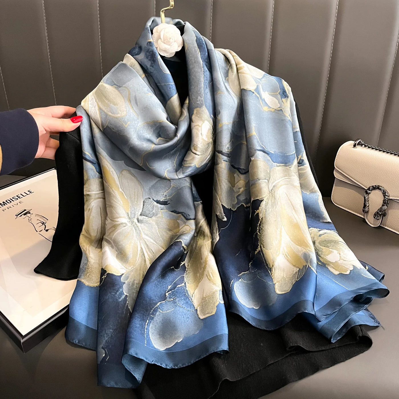 Luxury 180x90cm Classic Summer Women’s Silk Scarf