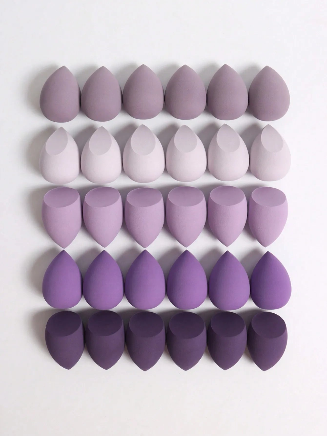 30pcs/Package Makeup Sponge, Mixed Beauty Sponge For Foundation, Liquid, Cream, And Powder, Latex-Free Dual Use Makeup Puff