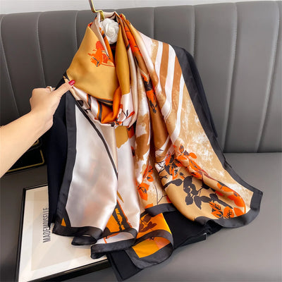 Luxury 180x90cm Classic Summer Women’s Silk Scarf