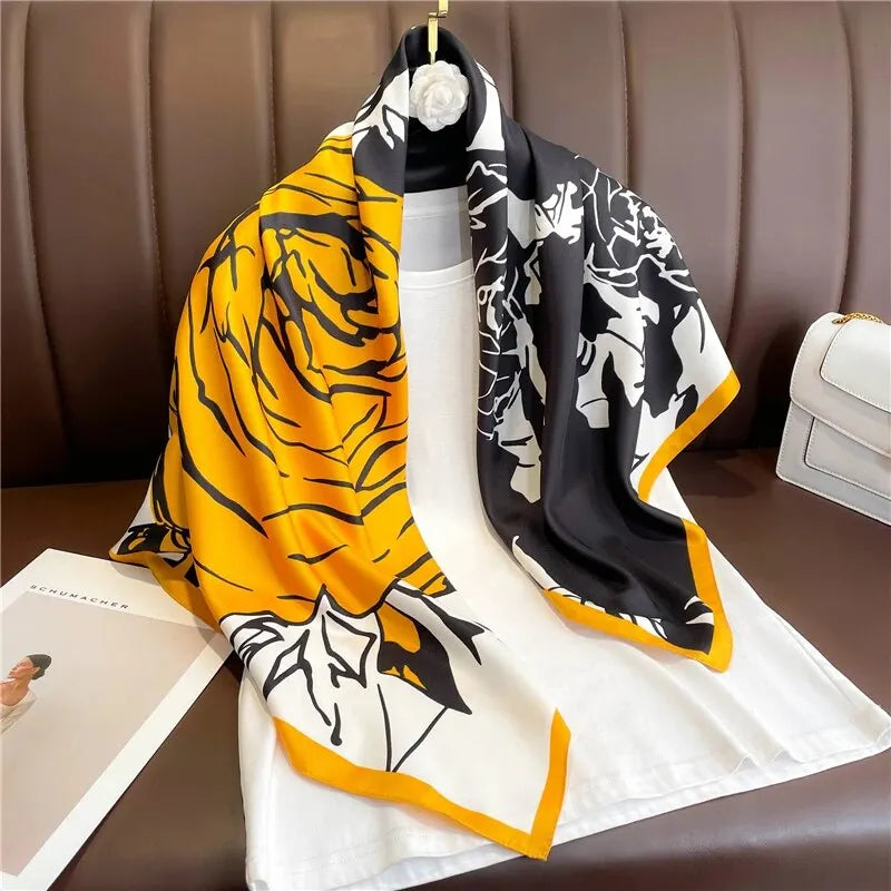 Luxury 90cm Twill Silk Scarf