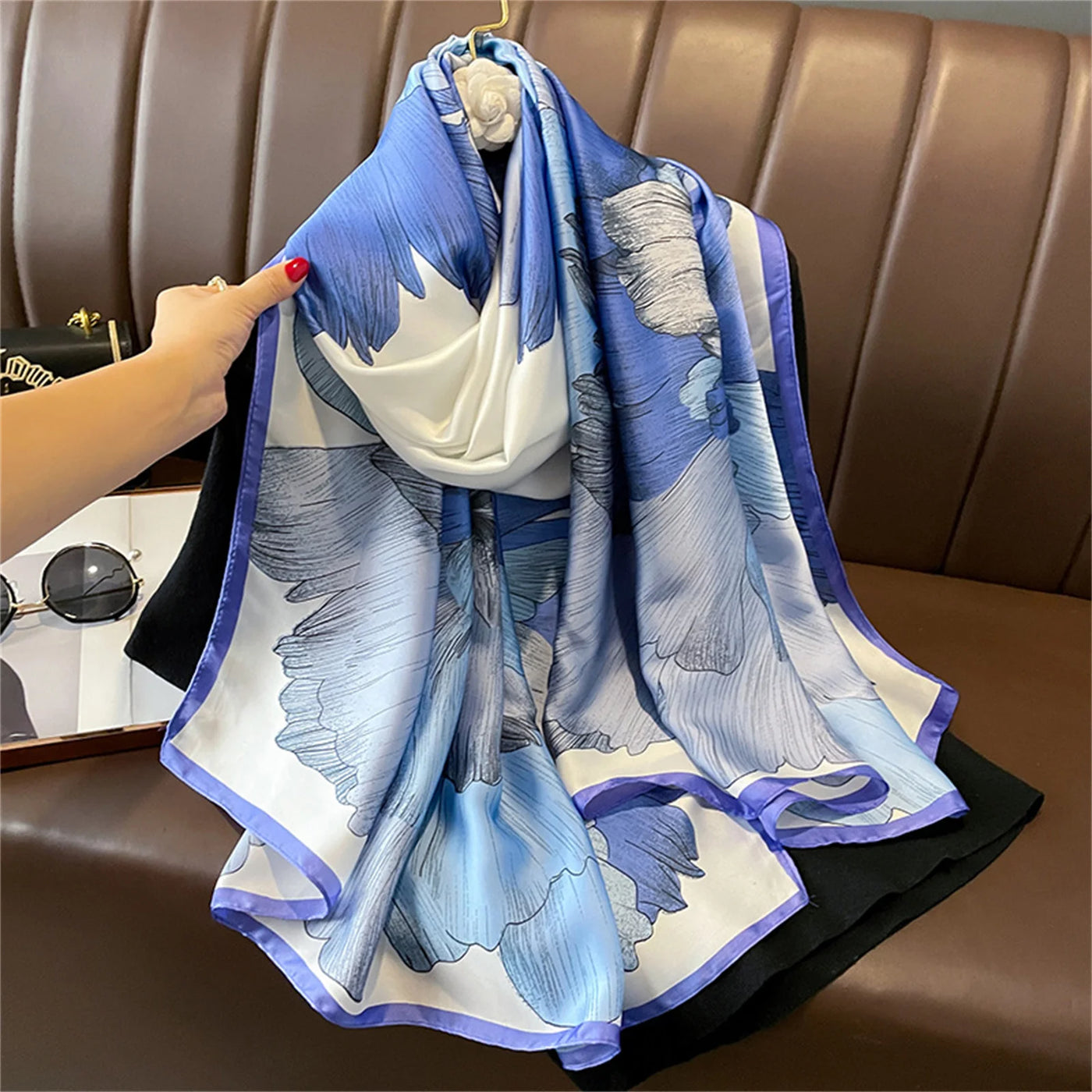 Luxury 180x90cm Classic Summer Women’s Silk Scarf