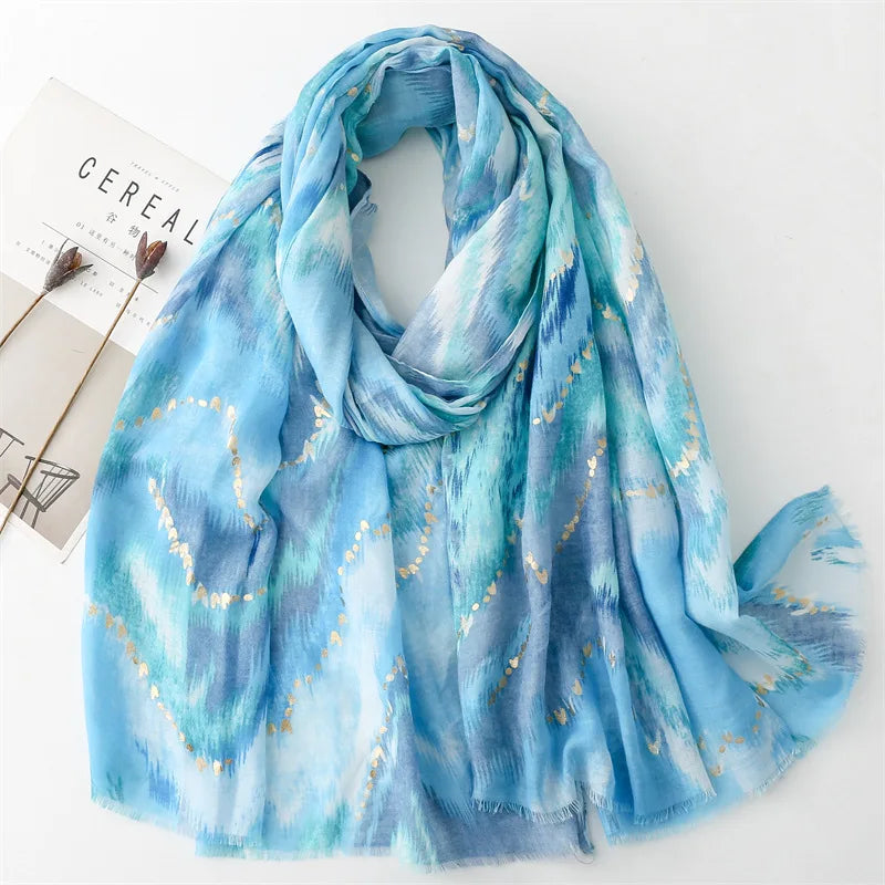 2025 Fashion Print Cotton Linen Scarf