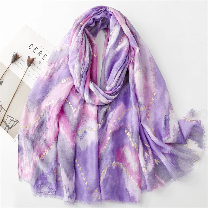 2025 Fashion Print Cotton Linen Scarf