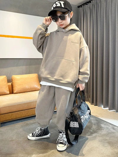 Kids' Letter Hoodie & Pants Set - Tracksuit