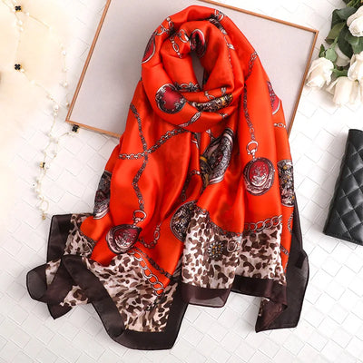 Luxury 180x90cm Classic Summer Women’s Silk Scarf