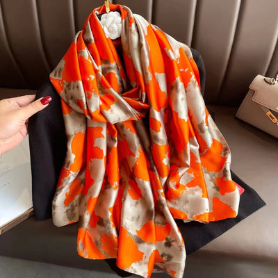 Luxury 180x90cm Classic Summer Women’s Silk Scarf