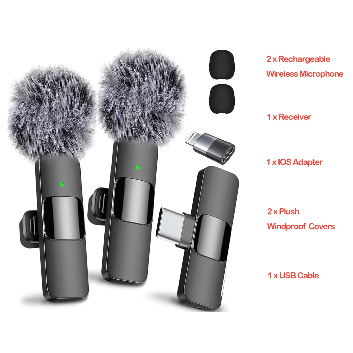 Professional Wireless Lavalier Microphone, Level up your content with our Lavalier Mic today!