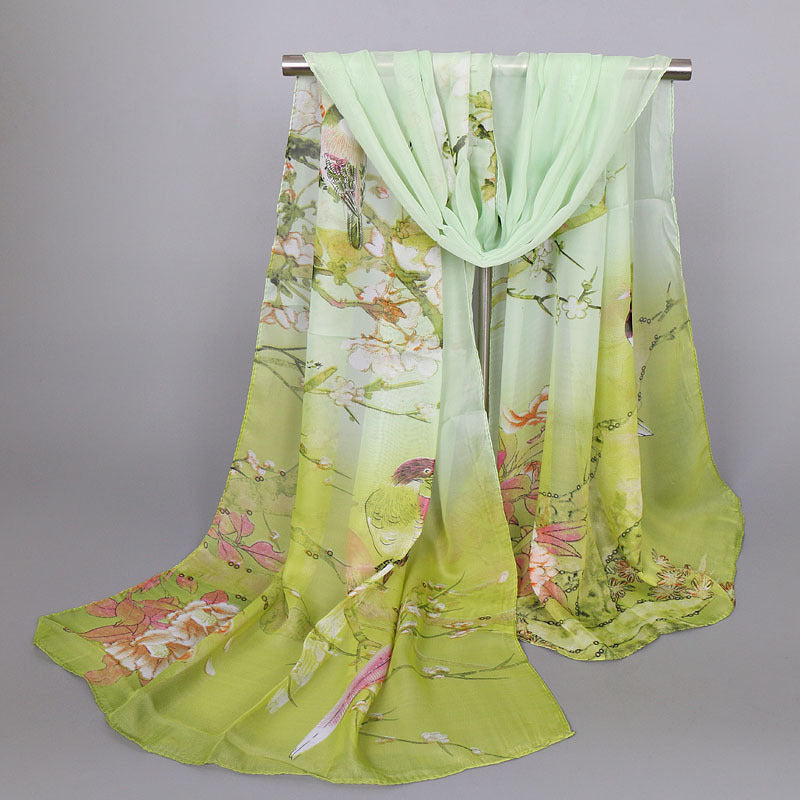 Chiffon Printed Chiffon Scarf For Women