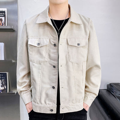 Corduroy Jacket Men's Spring Autumn And Winter Thickened