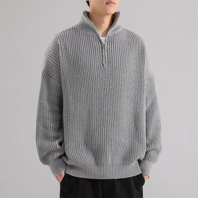 Men's Turtleneck Half Zipper Thickening Thermal Sweater