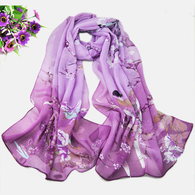 Chiffon Printed Chiffon Scarf For Women