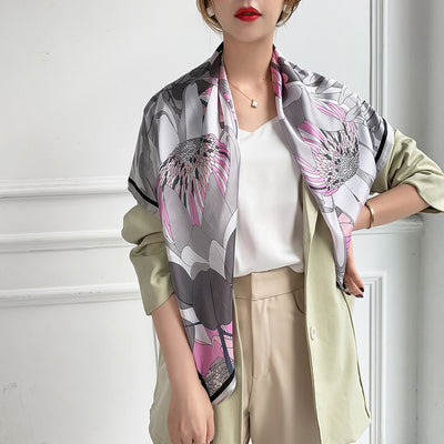 Fashion Silk Scarves Female Printing Hijab