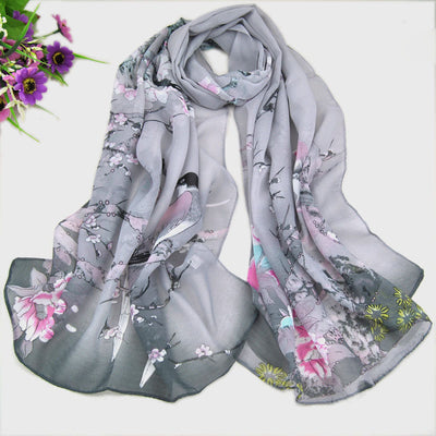 Chiffon Printed Chiffon Scarf For Women