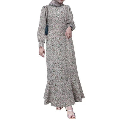 Muslim Clothing Bohemian Style Small Floral Dress