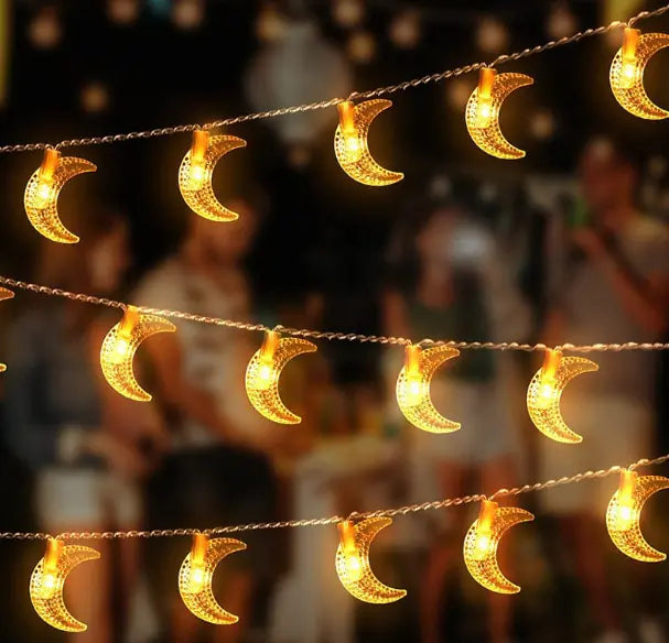 Eid Mubarak Star Moon Led String Lights