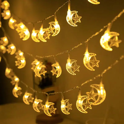 Eid Mubarak Star Moon Led String Lights