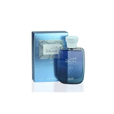 Hawas Ice for Men Eau de Parfum 3.4 fl oz Long Lasting Exquisite Luxurious Arabian Scents Ice